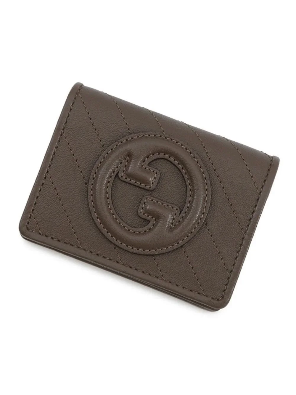Gucci Bifold Wallet Interlocking Blanc Di Leather